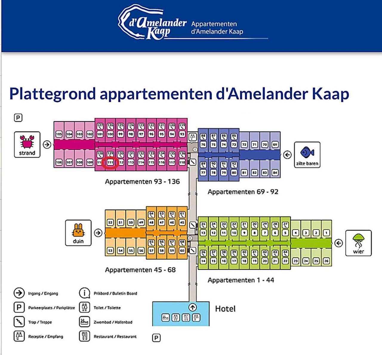 Appartement Noorderkragt, Amelander Kaap Hollum  Esterno foto